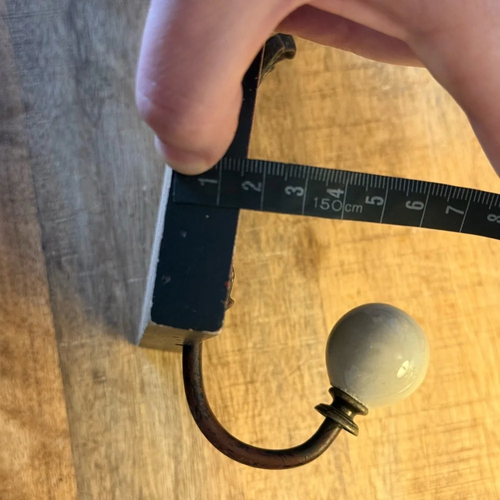 Vintage Mrs. & Mr. Black Wall Hooks